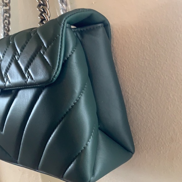 KURT GEIGER LONDON KENSINGTON LEATHER LEATHER SHOULDER BAG IN TEAL - Picture 5 of 14